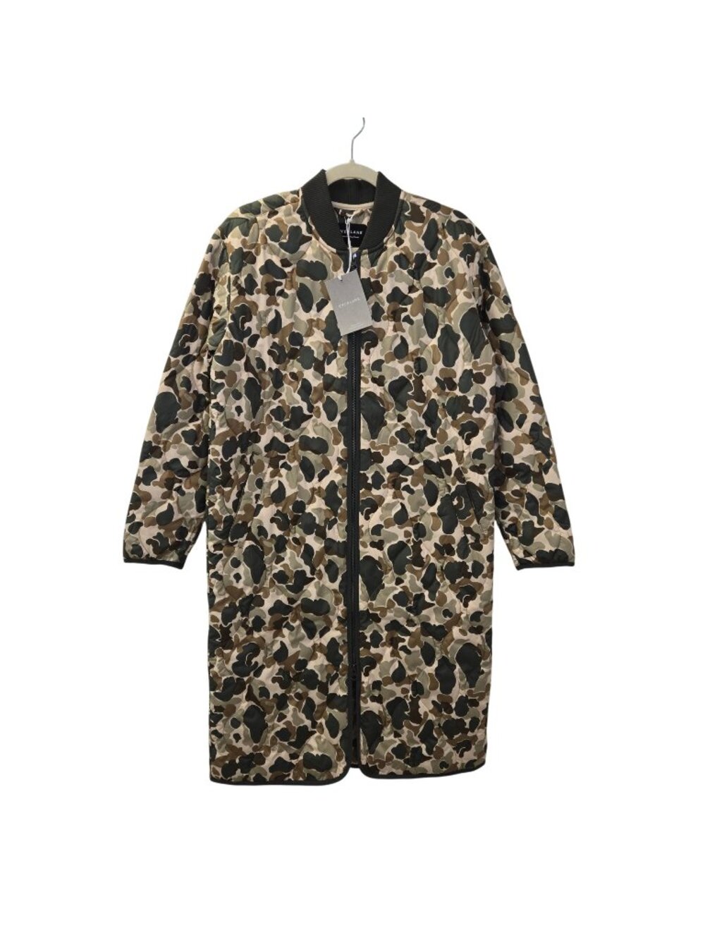 NWT Everlane The ReNew Long Liner Camouflage Full Zip Jacket Size XS